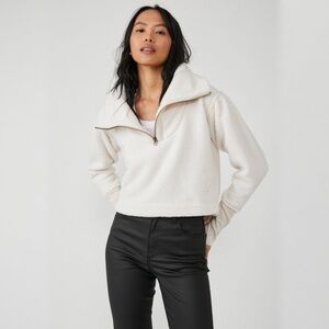 Free People Poppy Pullover in Champagne Dreams (Cream), Size XS